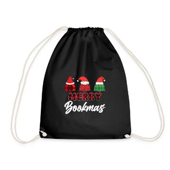 Père Noël Noël Livres de lecture - Sac de sport léger - noir - Devant