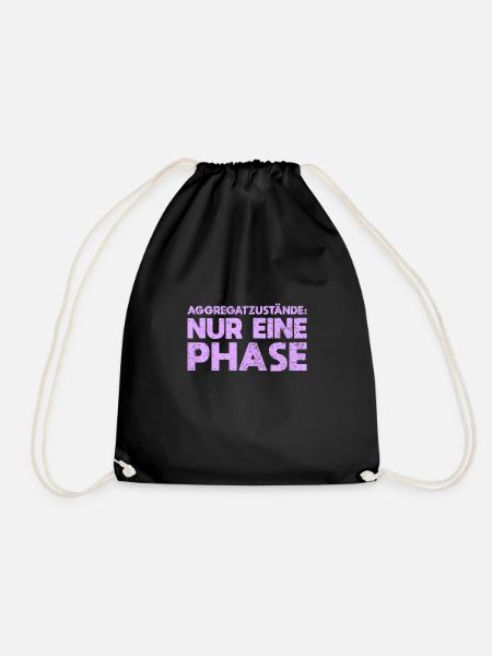 Aggregatzustände: Nur Eine Phase - Turnbeutel - Schwarz
