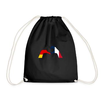 French French Germany France - Drawstring Bag - black - Front
