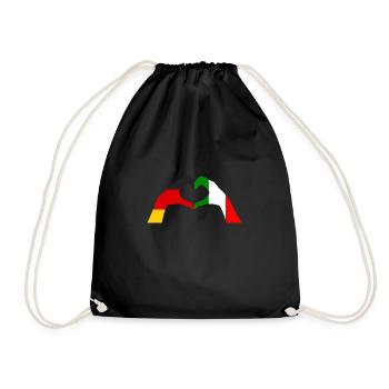 Italia Italian Germany Italy - Drawstring Bag - black - Front