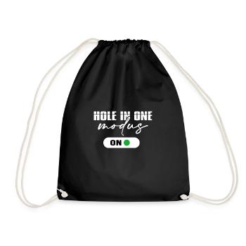 Golf HOLE IN ONE Golf Golfer Golf course - Drawstring Bag - black - Front