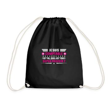 je suis Comptable idée cadeau Comptable - Sac de sport léger - noir - Devant