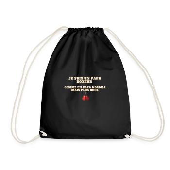 papa boxeur - Sac de sport léger - noir - Devant