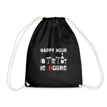 Happy Hour is ours - Turnbeutel - Schwarz - Vorne