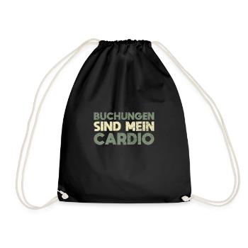 Buchungen Sind Mein Cardio - Turnbeutel - Schwarz - Vorne