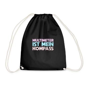 Multimeter Ist Mein Kompass - Turnbeutel - Schwarz - Vorne