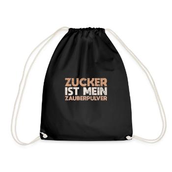 Zucker Ist Mein Zauberpulver - Turnbeutel - Schwarz - Vorne