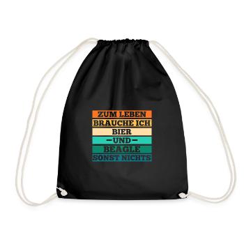 Chien Bière Beagle - Sac de sport léger - noir - Devant