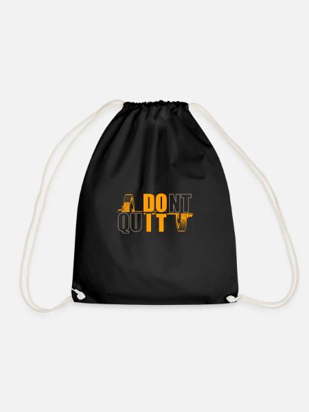 Fitness Shirt - Dont Quit - Drawstring Bag - black
