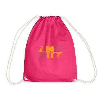 Fitness Shirt - Dont Quit - Drawstring Bag - fuchsia - Front