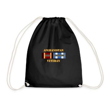 Afghanistan Vétéran de la FIAS - Sac de sport léger - noir - Devant