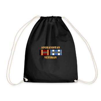 Afghanistan RS Veteran - Drawstring Bag - black - Front