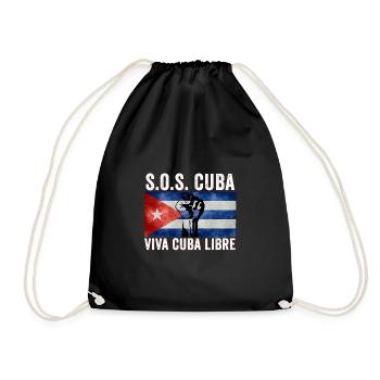 Viva Cuba Libre SOS Cuba - Drawstring Bag - black - Front