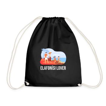 Elafonisi Lover - Drawstring Bag - black - Front