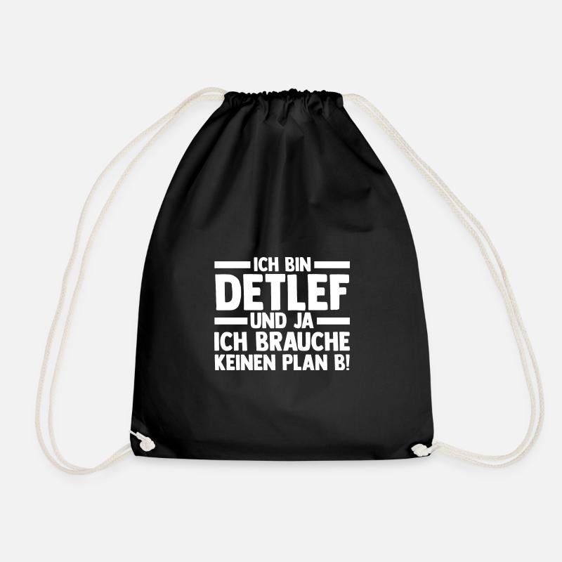 Vorname Detlef - Turnbeutel - Schwarz