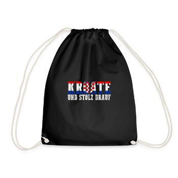 Croate Croate Croatie - Sac de sport léger - noir - Devant
