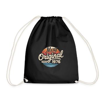 Legendary since May 1976 – Retro Vintage 1976 - Drawstring Bag - black - Front