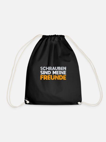 Schrauben Sind Meine Freunde - Turnbeutel - Schwarz