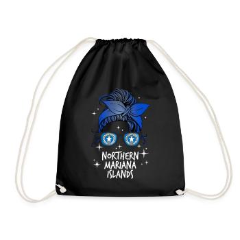 Northern Mariana Islands - Drawstring Bag - black - Front