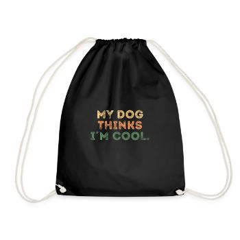 Gift Saying Pets Dog Dog Dad Paws - Drawstring Bag - black - Front