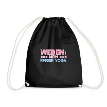 Weben: Mein Finger-Yoga - Turnbeutel - Schwarz - Vorne