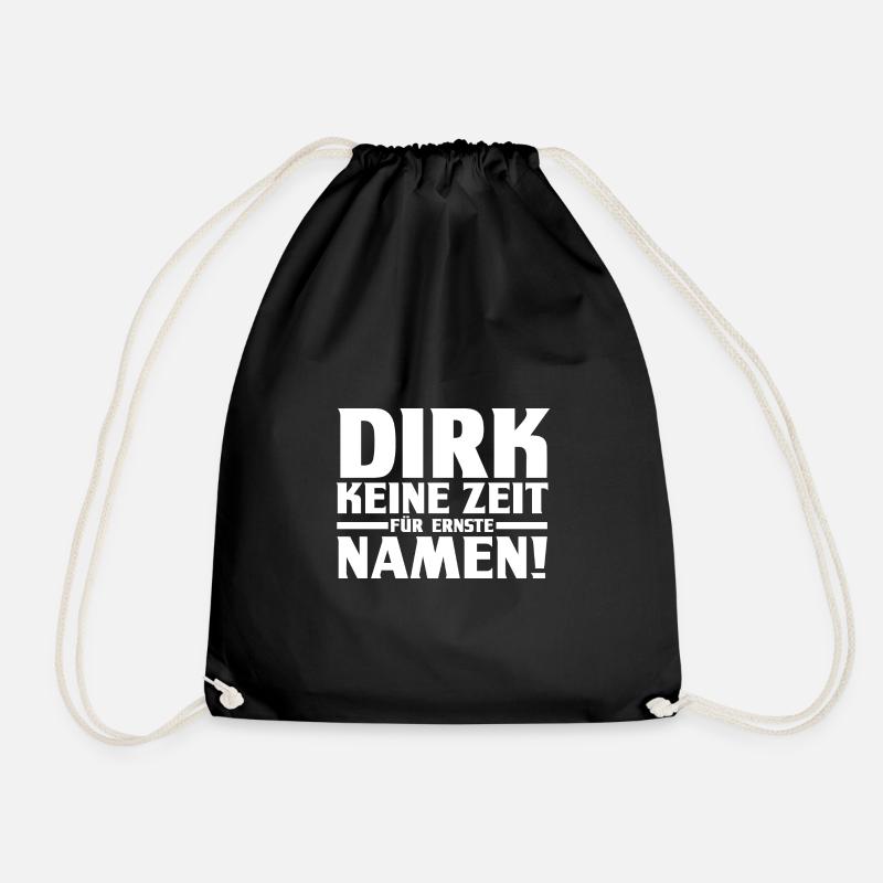 Vorname Dirk - Turnbeutel - Schwarz