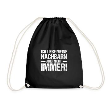 Nachbarschaft Bester Nachbar - Turnbeutel - Schwarz - Vorne