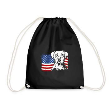 Dogue Argentin US Amérique Drapeau Chiens Wilsigns - Sac de sport léger - noir - Devant
