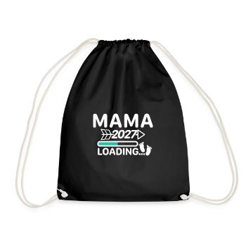 Maman 2027 - Annonce de grossesse de la barre de chargement - Sac de sport léger - noir - Devant