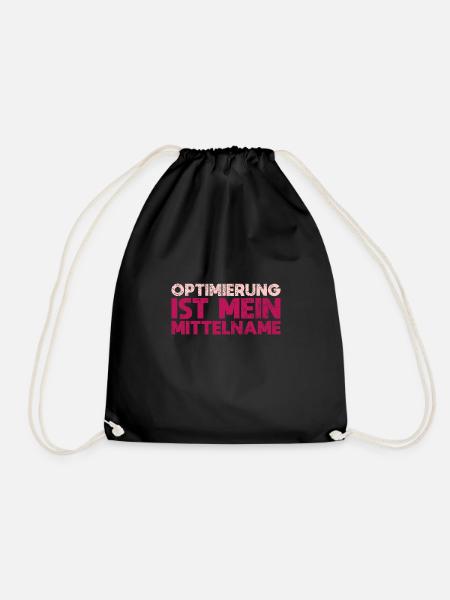 Optimierung Ist Mein Mittelname - Turnbeutel - Schwarz
