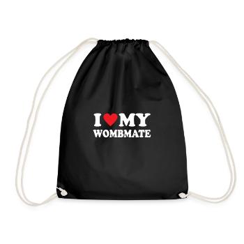 J’aime mon compagnon d’utérus - Sac de sport léger - noir - Devant