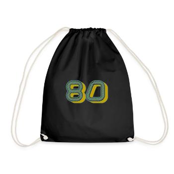 80. 80 YEARS. 80th ANNIVERSARY. 80 YEARS ANNIVERSARY. - Drawstring Bag - black - Front