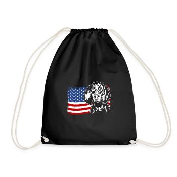 Noir Et Tan Coonhound US America Drapeau Wilsigns - Sac de sport léger - noir - Devant