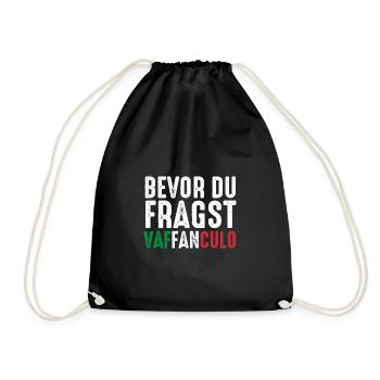 Italien Italiener Vaffanculo - Turnbeutel - Schwarz - Vorne