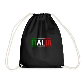 Italia Italian Italian Italy - Drawstring Bag - black - Front
