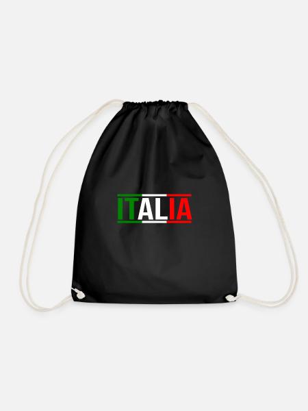 Italia Italiener Italienisch Italien - Turnbeutel - Schwarz