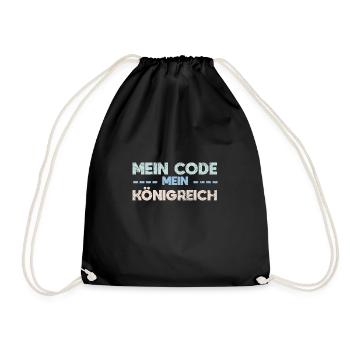 Mein Code, Mein Königreich - Turnbeutel - Schwarz - Vorne
