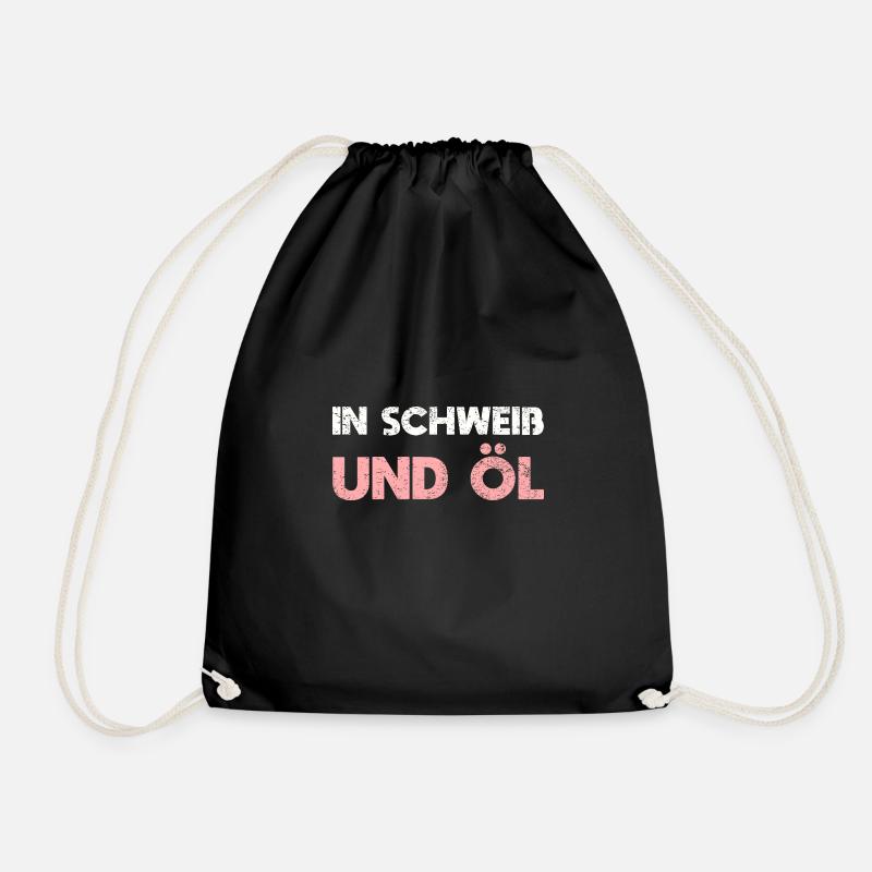 In Schweiß Und Öl - Turnbeutel - Schwarz