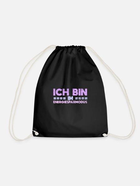 Ich Bin Im Energiesparmodus - Turnbeutel - Schwarz