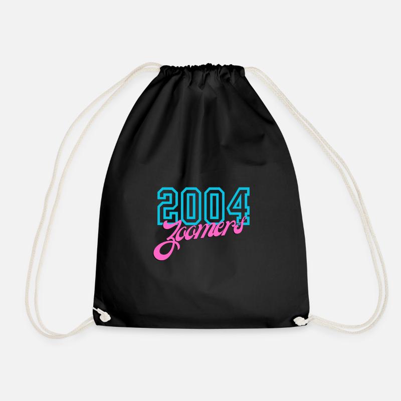 2004 Zomers Retro Neon Tee - Drawstring Bag - black