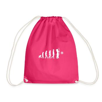 Evolution des Bogenschießens - Turnbeutel - Fuchsia - Vorne