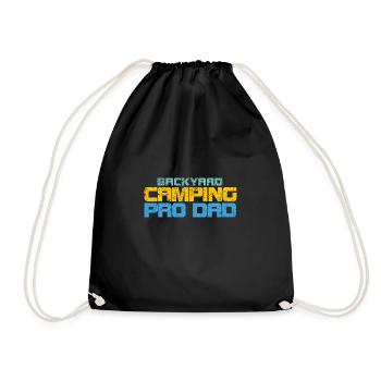 Backyard Camping Pro Dad - Drawstring Bag - black - Front