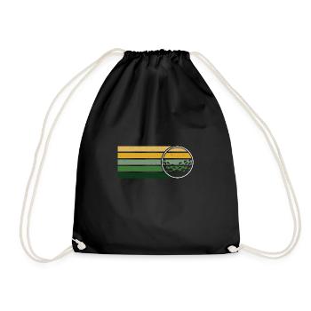 Golfspieler Golf Geschenk Golfschläger Retro - Turnbeutel - Schwarz - Vorne