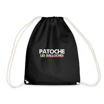 patoche les balloches - Sac de sport léger - noir - Devant