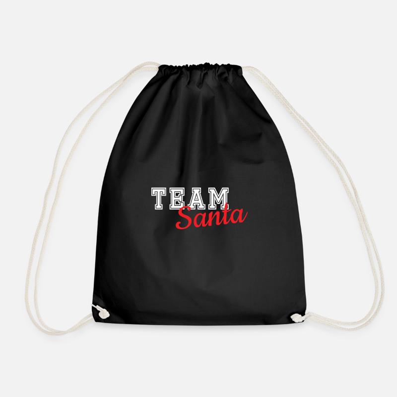 Team Santa - Turnbeutel - Schwarz