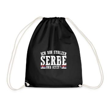 Serbe Serbe Serbie - Sac de sport léger - noir - Devant