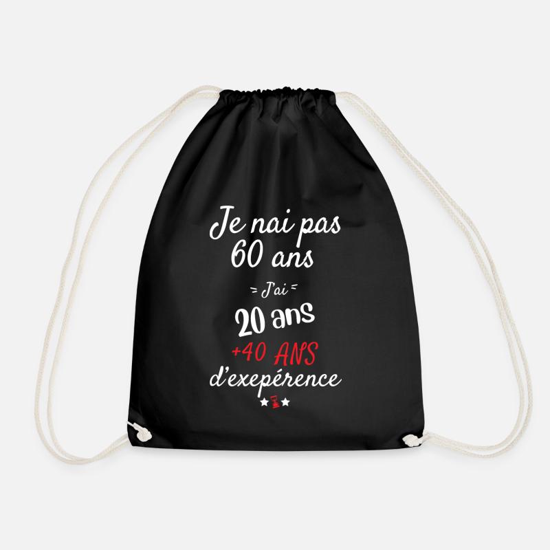 I don't have a 60 birthday present - Drawstring Bag - black
