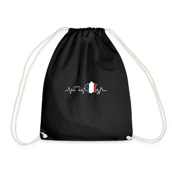 French French France - Drawstring Bag - black - Front