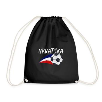 Kroaten Kroate Kroatin Hrvatska Kroatien - Turnbeutel - Schwarz - Vorne