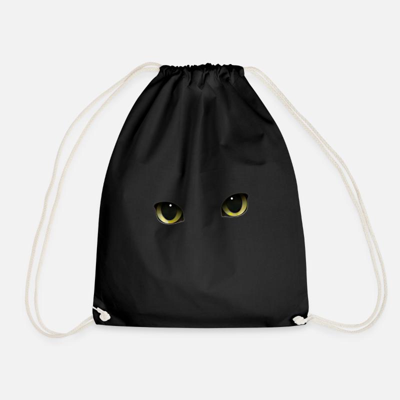 Katzen Augen - Turnbeutel - Schwarz